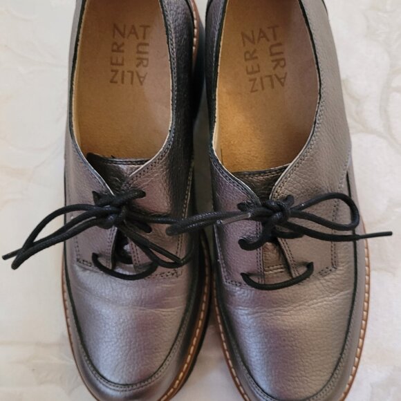 Naturalizer Pewter Devin Lace-up Leather Oxford - Picture 2 of 6
